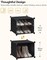 8 Cube Shoe Rack with Door, Holds 32 Pairs of Shoes, 8 Tier Shoe Storage Cabinet for Closet, Shoe Organizer Steel Structure, Plastic Panel Black, Easy to Assemble, for Entryway, Hallway